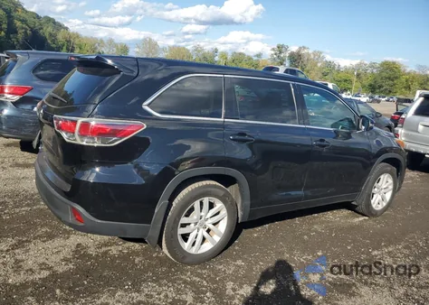 2015 Toyota Highlander Le from USA, damaged, VIN 5TDBKRFH5FS202603